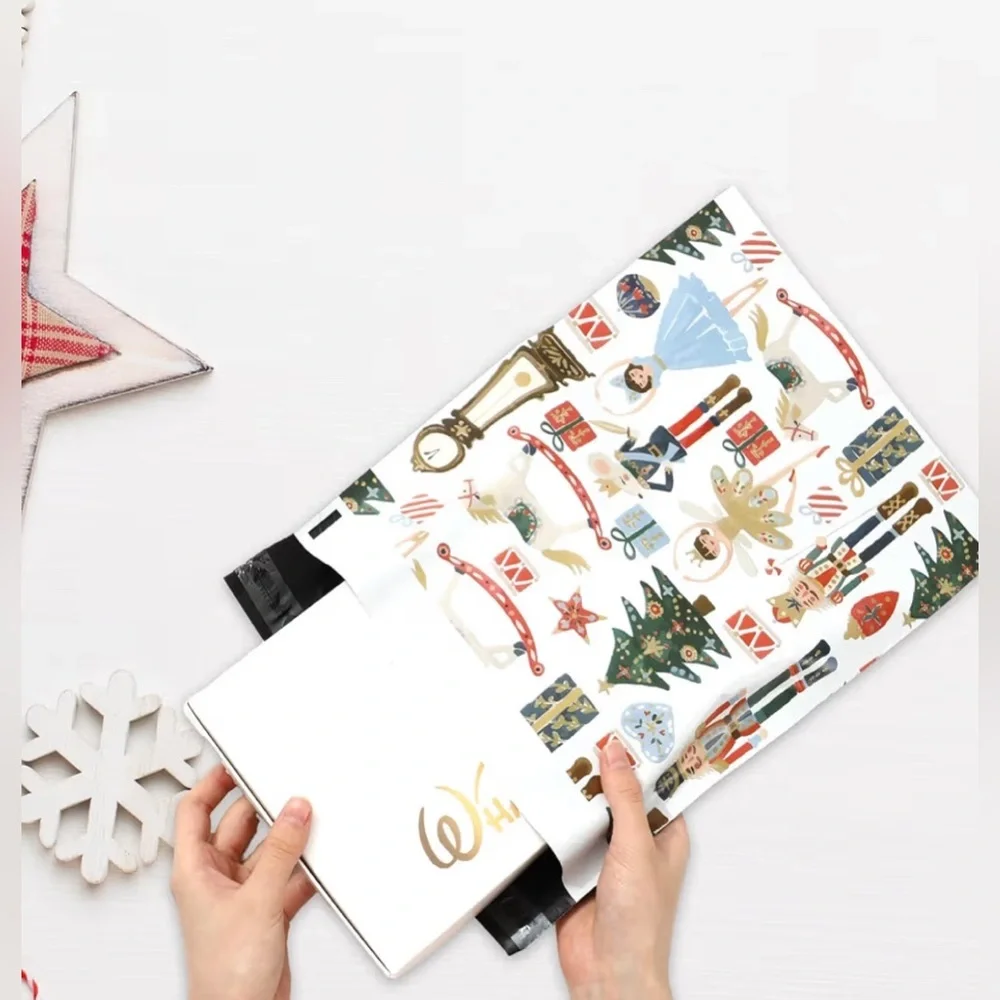 20 Pack 10x13 Nutcracker Christmas Poly Mailers